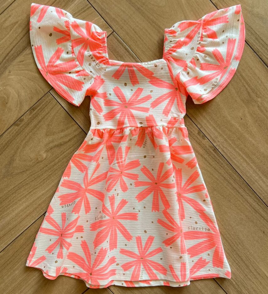 fernandaramoskids com br Vestido Infantil Feminino Flor Rosa Neon 2 Fernanda Ramos Kids