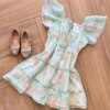 fernandaramoskids com br Vestido Infantil Feminino Floral com Fio Prata 1