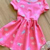 fernandaramoskids com br Vestido Infantil Feminino Manga Curta Caracol Arco Íris 1