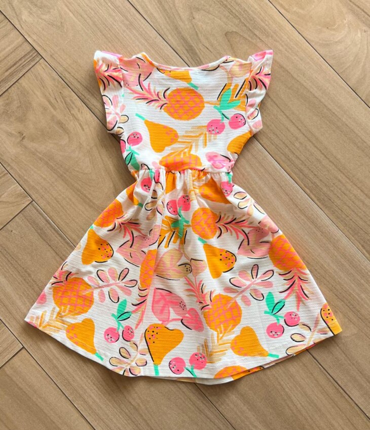 fernandaramoskids com br Vestido Infantil Feminino Manga Curta Frutas 2