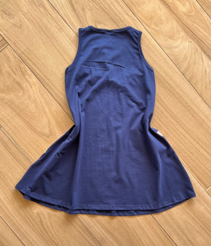 fernandaramoskids com br Vestido Infantil Feminino Manga Curta Tropical Azul 2