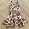 fernandaramoskids com br Vestido Infantil Feminino Poá Marrom 2
