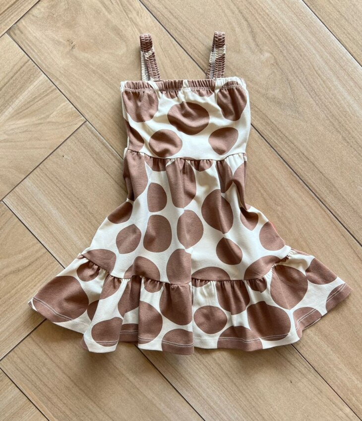 fernandaramoskids com br Vestido Infantil Feminino Poá Marrom 2