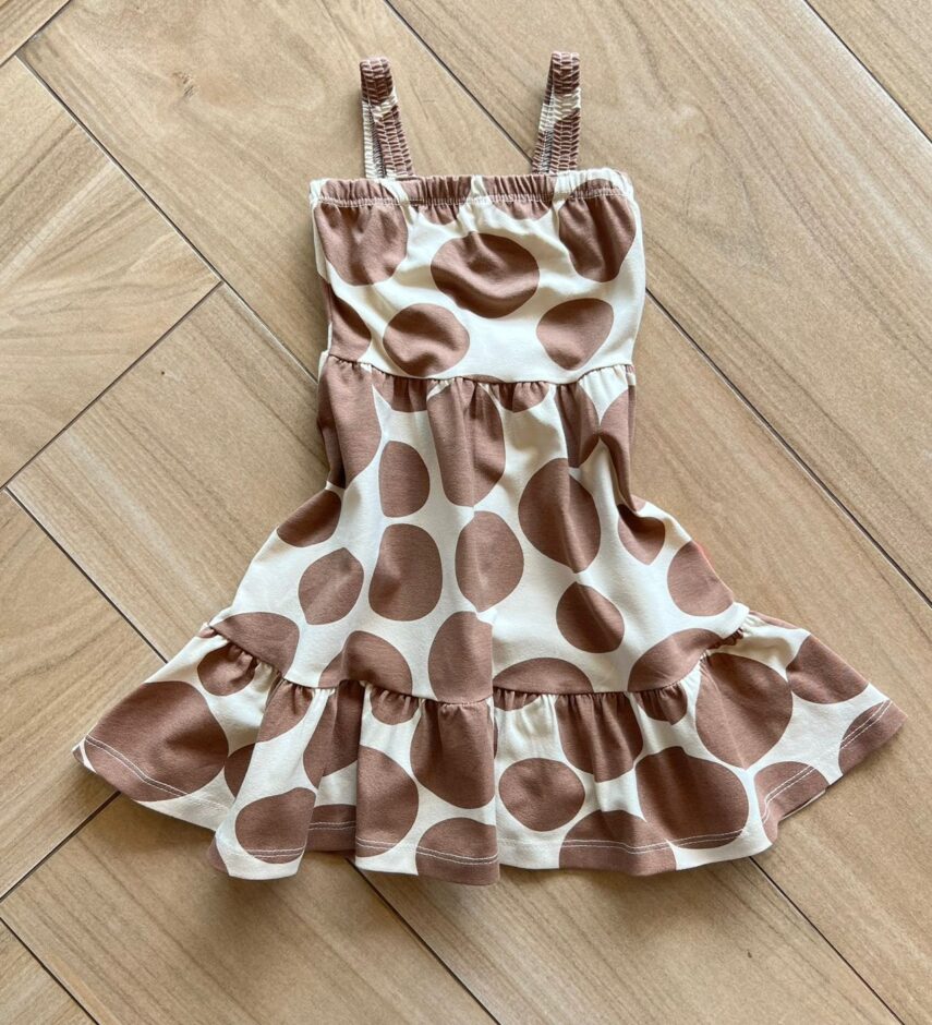 fernandaramoskids com br Vestido Infantil Feminino Poá Marrom 2