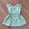 fernandaramoskids com br Vestido Infantil Feminino Rodado Estampa Passarinhos Verde2