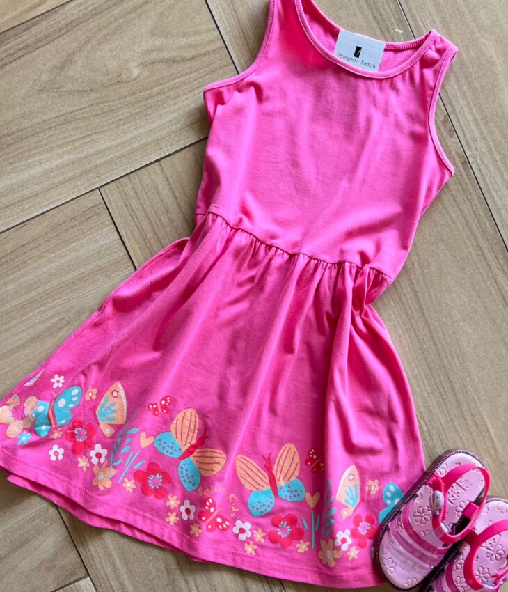 fernandaramoskids com br Vestido Infantil Feminino Rodado Pink 1