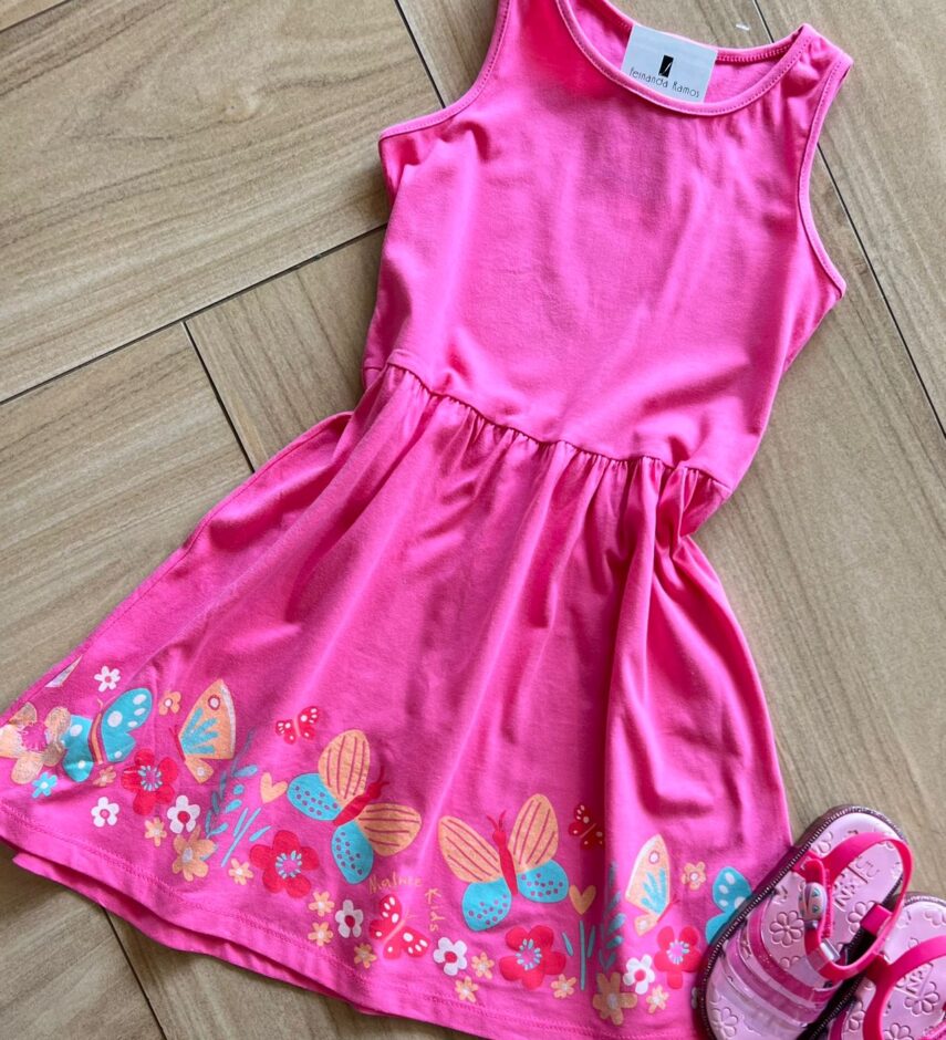 fernandaramoskids com br Vestido Infantil Feminino Rodado Pink 1