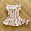 Vestido Infantil Feminino Rosa Estampa Esquilinho Fernanda Ramos Kids