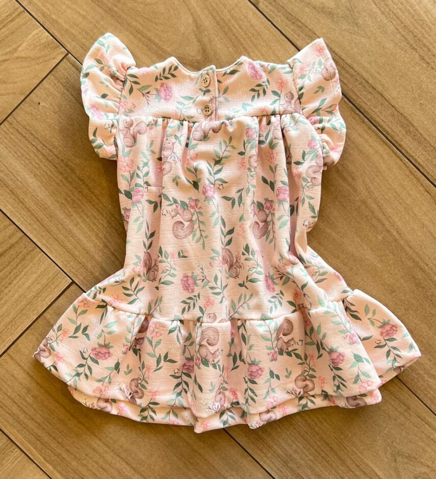 fernandaramoskids com br Vestido Infantil Feminino Rosa Estampa Esquilinho 2