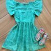Vestido Infantil Feminino Verde Pássaro Fernanda Ramos Kids