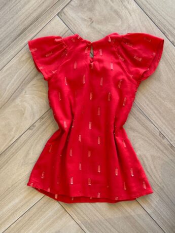 Vestido Infantil Feminino Vermelho com Detalhe em Brilho Fernanda ramos kids