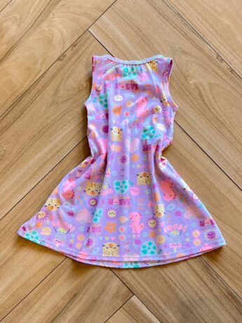 Vestido Regata Infantil Feminino Curto Estampa Animal 1 Fernanda ramos kids