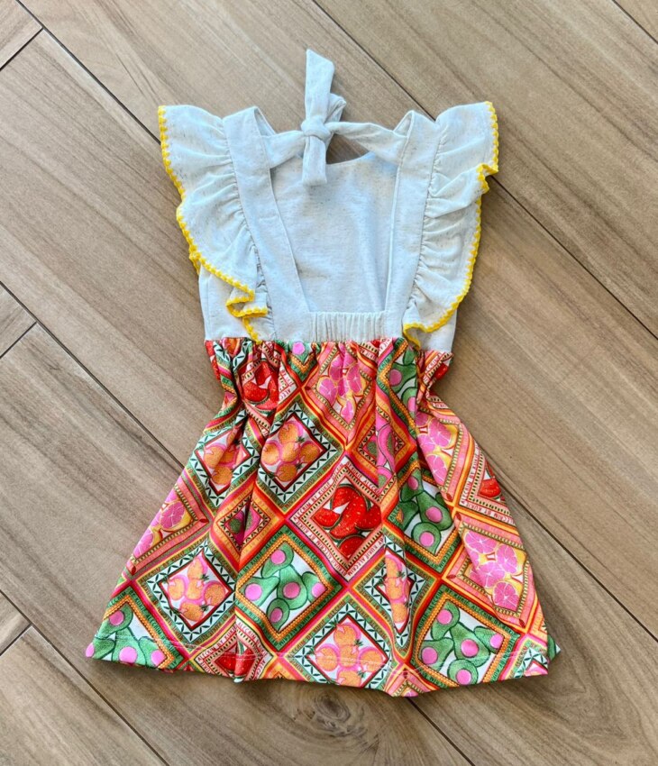 fernandaramoskids com br Vestido Regata Infantil Feminino Curto Estampa Frutas 2