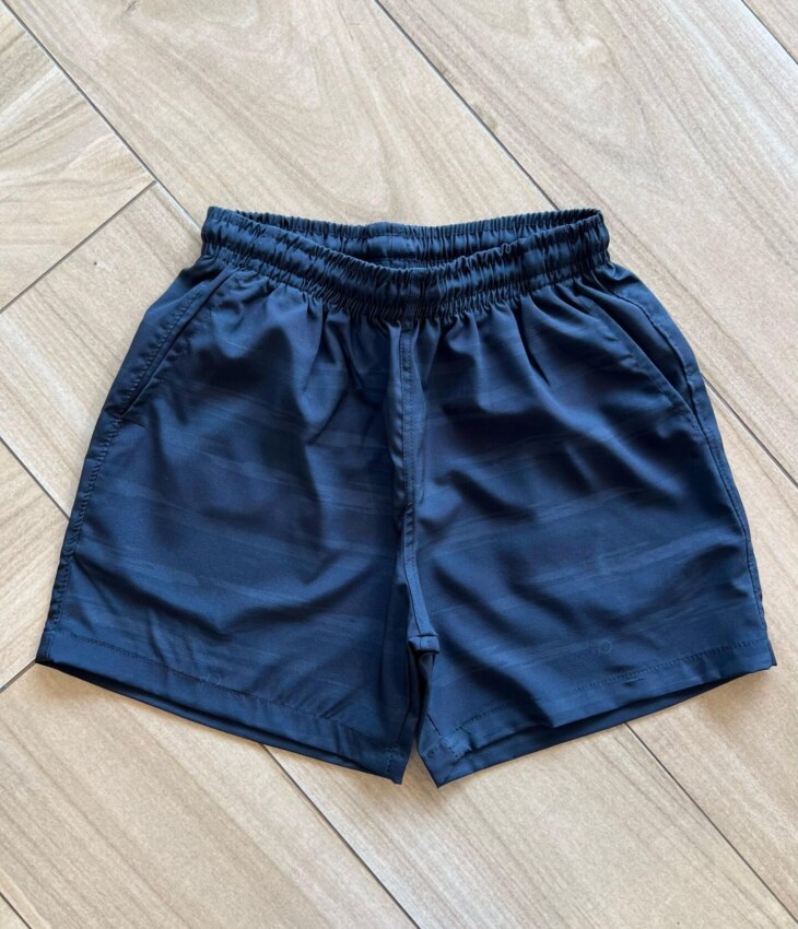 Bermuda Infantil Boxer Masculina Estampado Preta com Detalhe Fernanda Ramos Kids