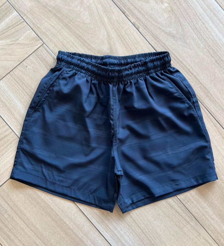 Bermuda Infantil Boxer Masculina Estampado Preta com Detalhe Fernanda Ramos Kids