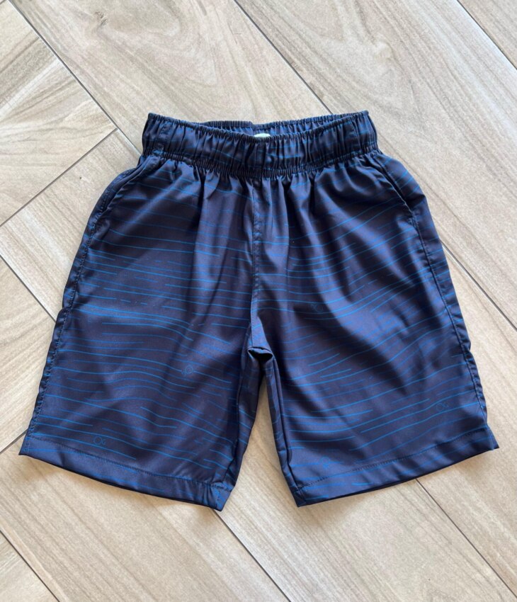 Bermuda Infantil Boxer Masculina Estampa em Listras Preta Fernanda Ramos Kids
