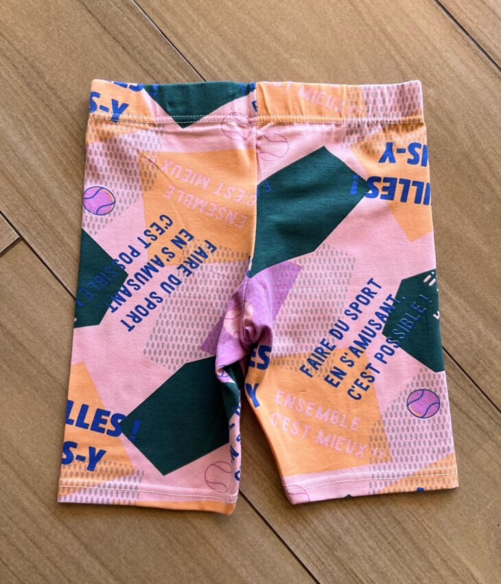 Bermuda Infantil Feminina Ciclista Les Filles Estampada Rose Fernanda Ramos Kids