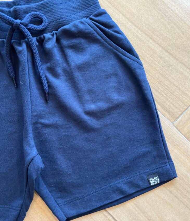 fernandaramoskids com br Bermuda Infantil Masculina Azul com Bolsos e Cordão1
