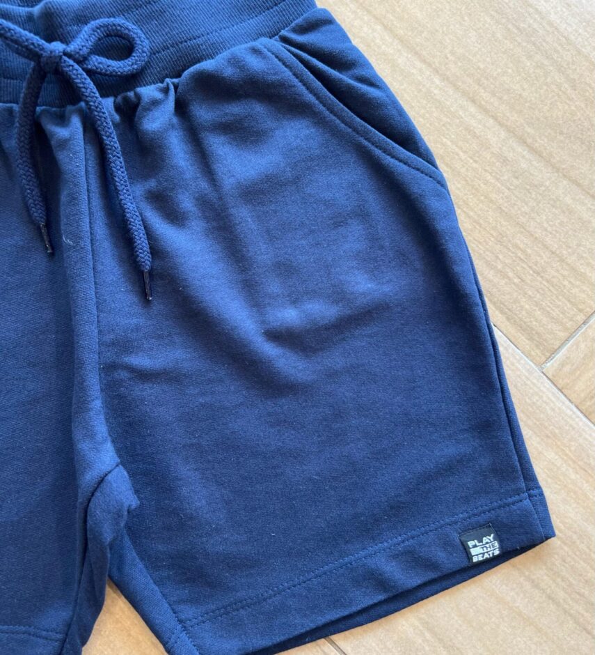 fernandaramoskids com br Bermuda Infantil Masculina Azul com Bolsos e Cordão1