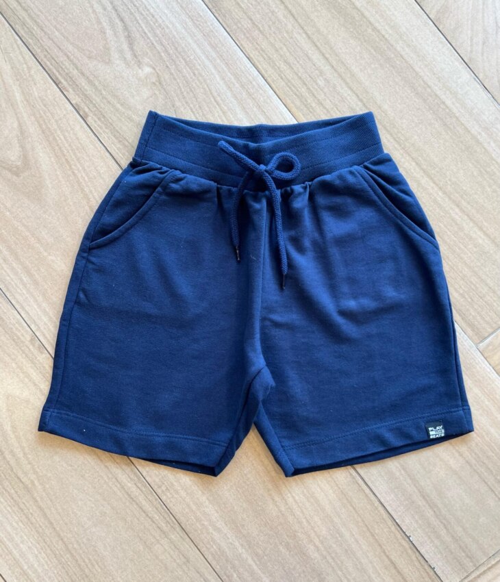 Bermuda Infantil Masculina Azul com Bolsos e Cordão Fernanda Ramos Kids