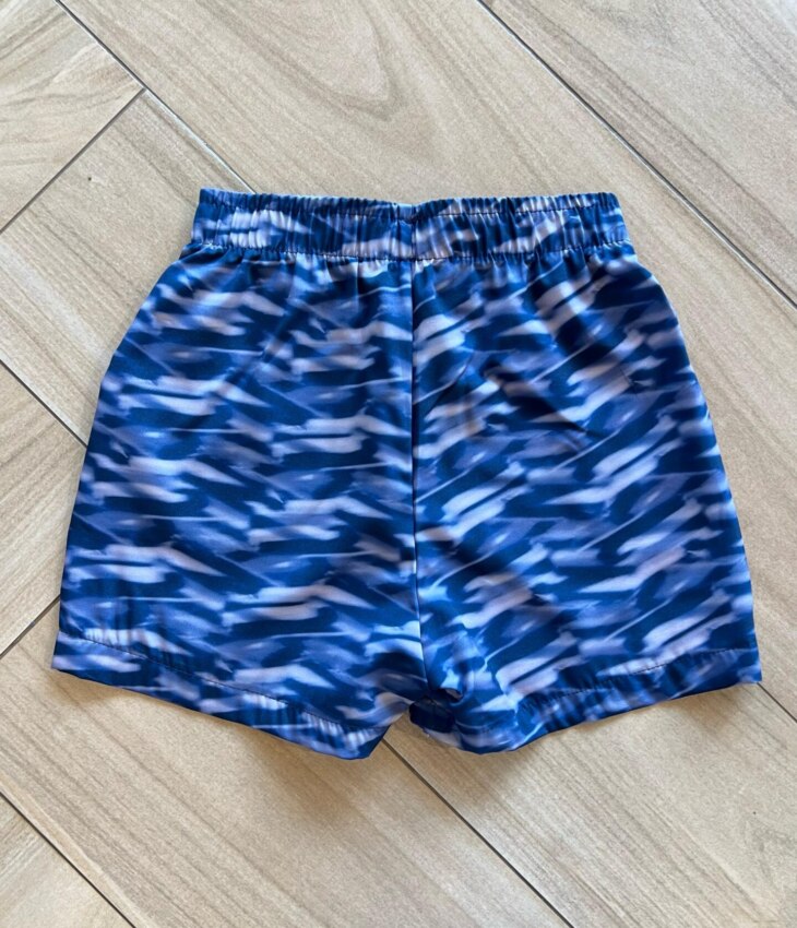 fernandaramoskids com br Bermuda Infantil Masculina Azul Mesclado com Bolsos2