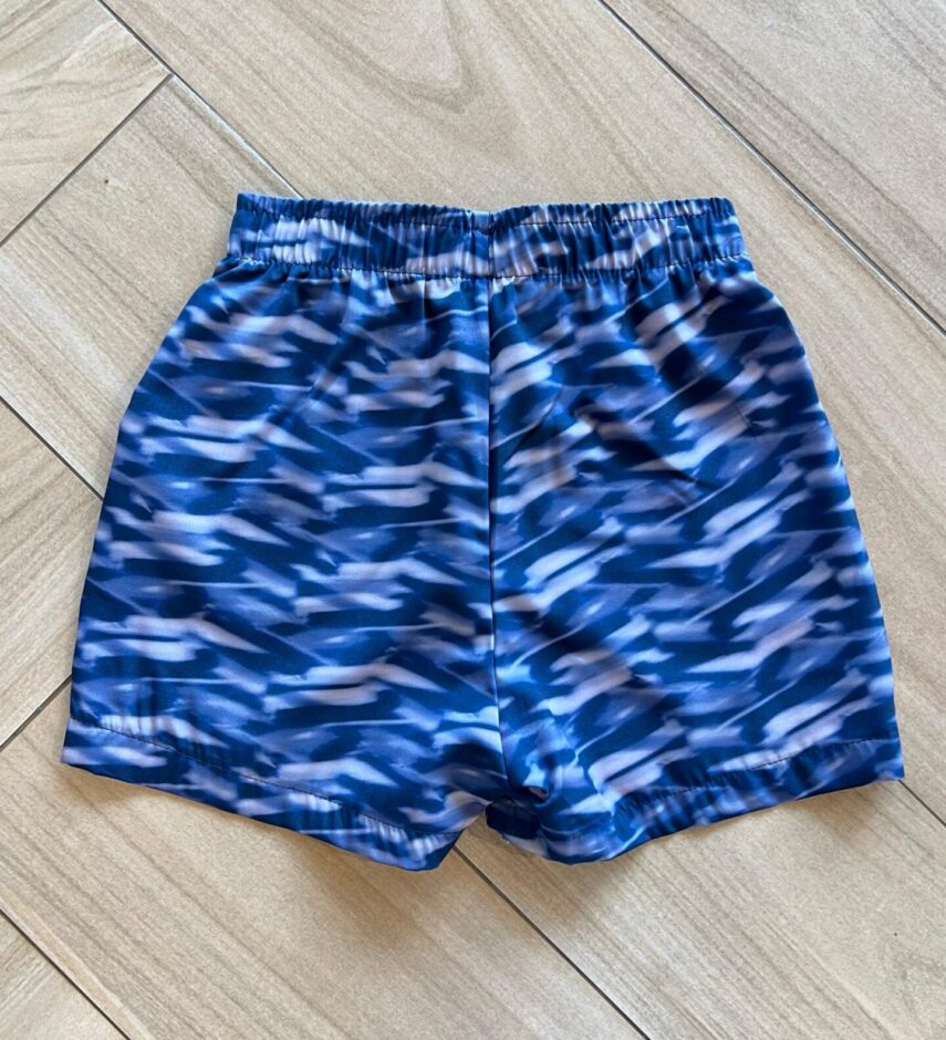 fernandaramoskids com br Bermuda Infantil Masculina Azul Mesclado com Bolsos2