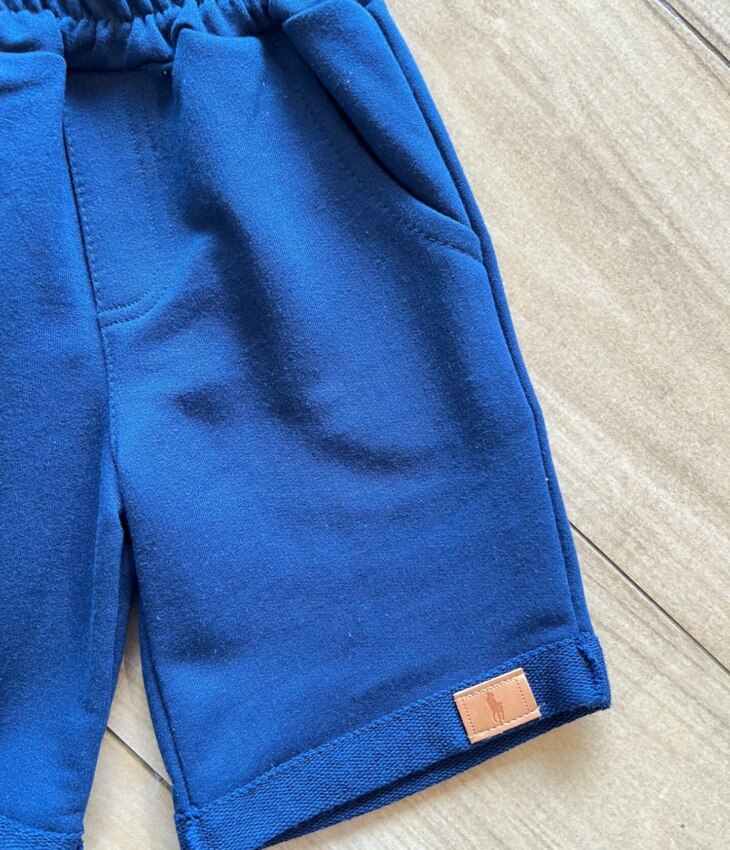 fernandaramoskids com br Bermuda Infantil Masculina Básica Azul Escuro com bolsos1