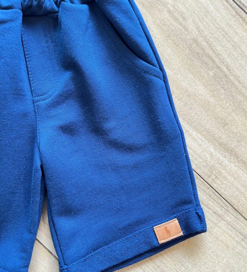 fernandaramoskids com br Bermuda Infantil Masculina Básica Azul Escuro com bolsos1