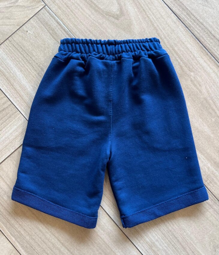 fernandaramoskids com br Bermuda Infantil Masculina Básica Azul Escuro com bolsos2