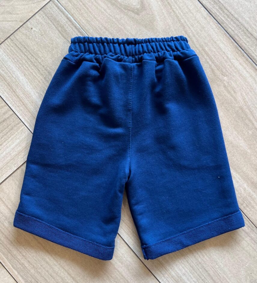 fernandaramoskids com br Bermuda Infantil Masculina Básica Azul Escuro com bolsos2