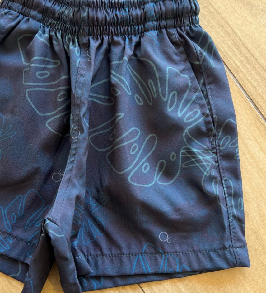 fernandaramoskids com br Bermuda Bermuda Infantil Masculina Box Essencial Estampada com Folhas1