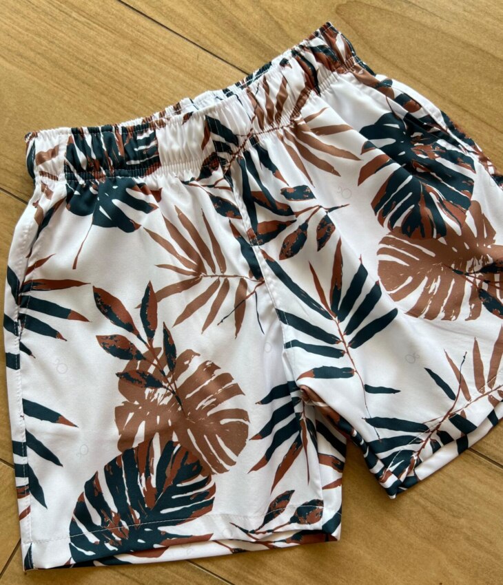 fernandaramoskids com br Bermuda Infantil Masculina Boxer Essencial Estampa Palmeira1