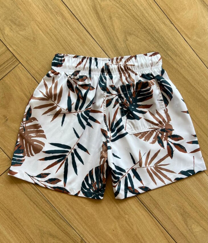 fernandaramoskids com br Bermuda Infantil Masculina Boxer Essencial Estampa Palmeira2