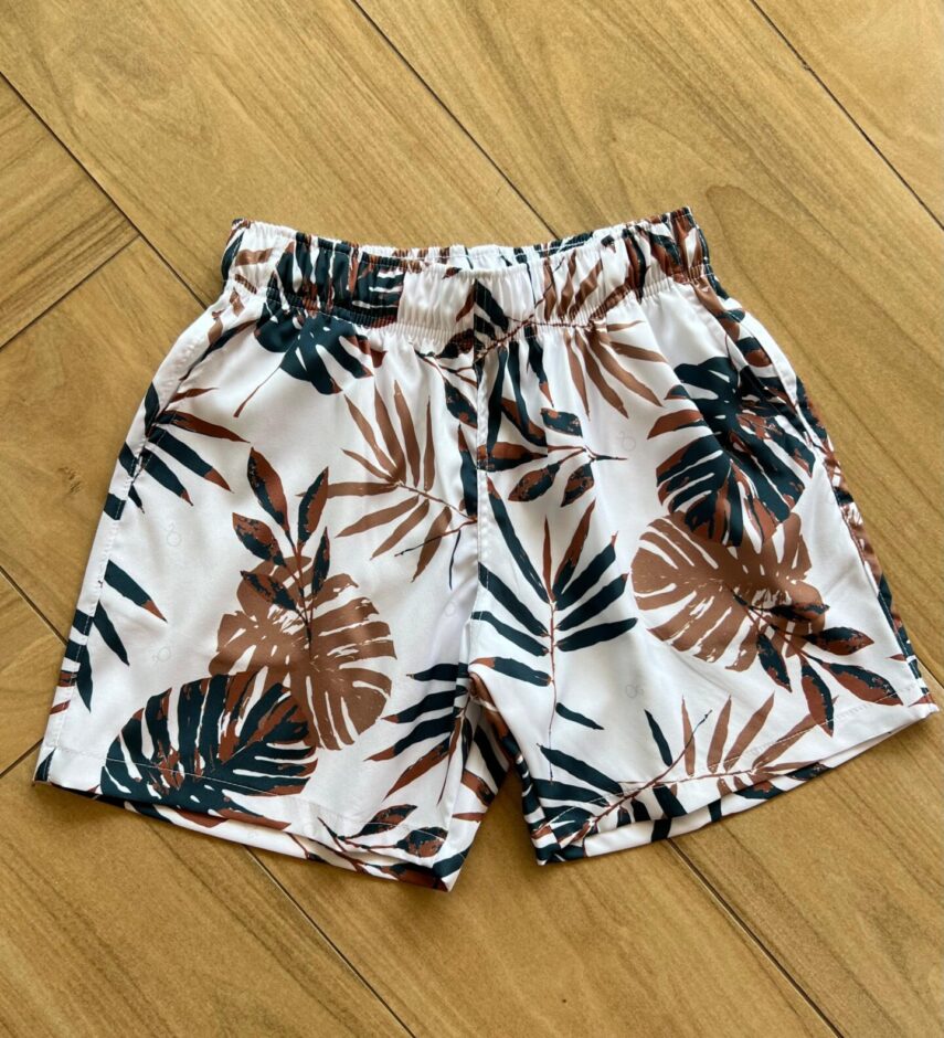 Bermuda Infantil Masculina Boxer Essencial Estampa Palmeira Fernanda Ramos Kids