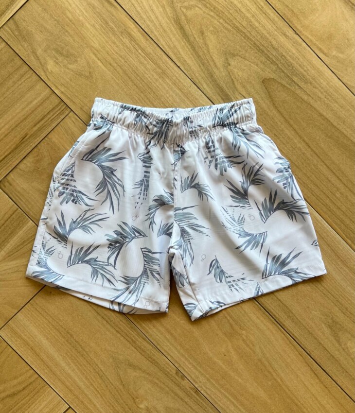 Bermuda Infantil Masculina Boxer Essencial Estampada Off White Fernanda Ramos Kids