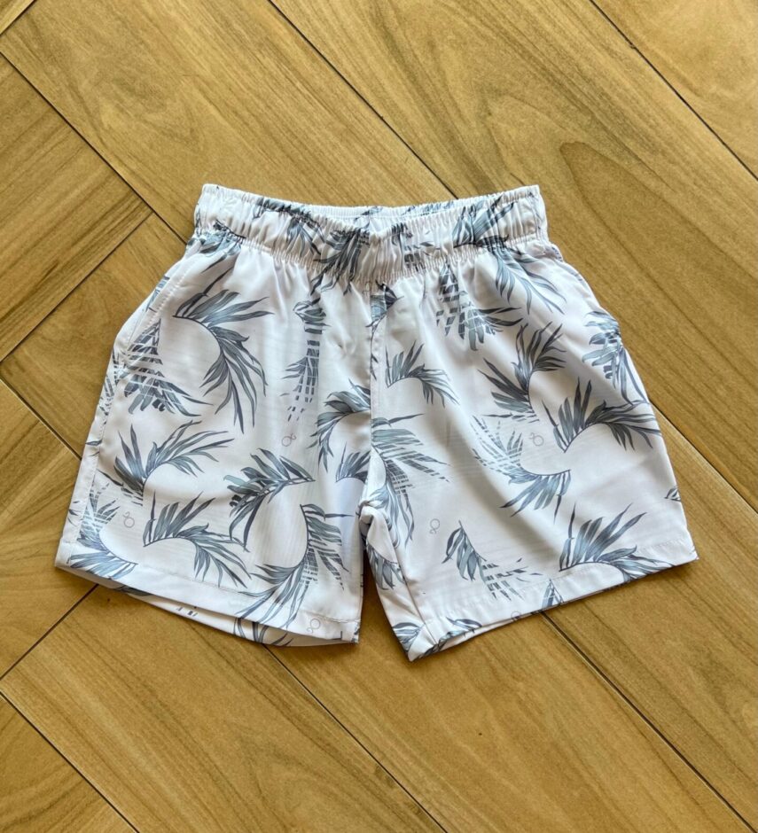 Bermuda Infantil Masculina Boxer Essencial Estampada Off White Fernanda Ramos Kids