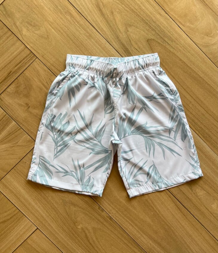 Bermuda Infantil Masculina Boxer Essencial Estampada Verde Fernanda Ramos Kids
