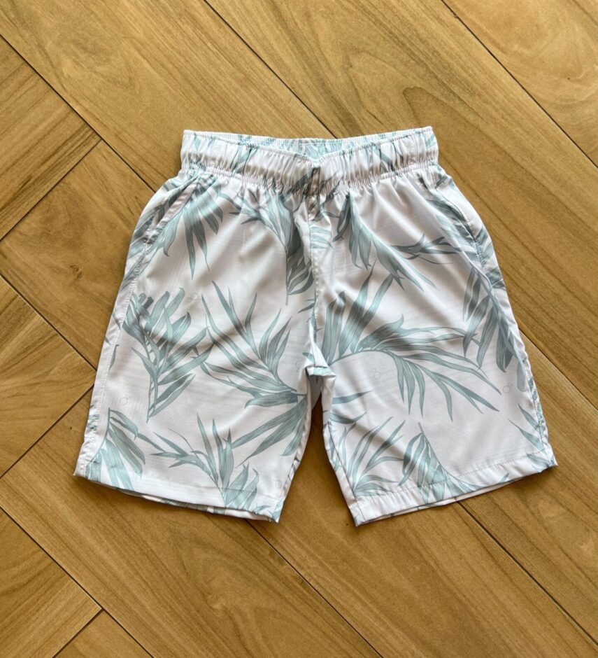 Bermuda Infantil Masculina Boxer Essencial Estampada Verde Fernanda Ramos Kids