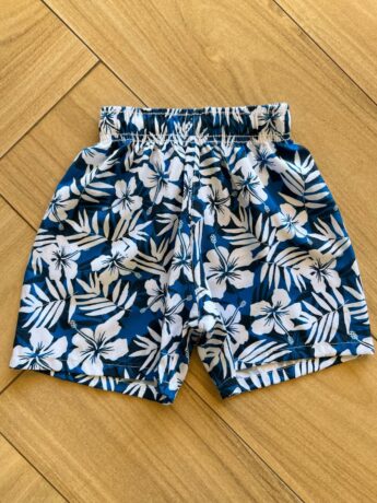 Bermuda Infantil Masculina Boxer Estampa Flor Azul Fernanda Ramos Kids