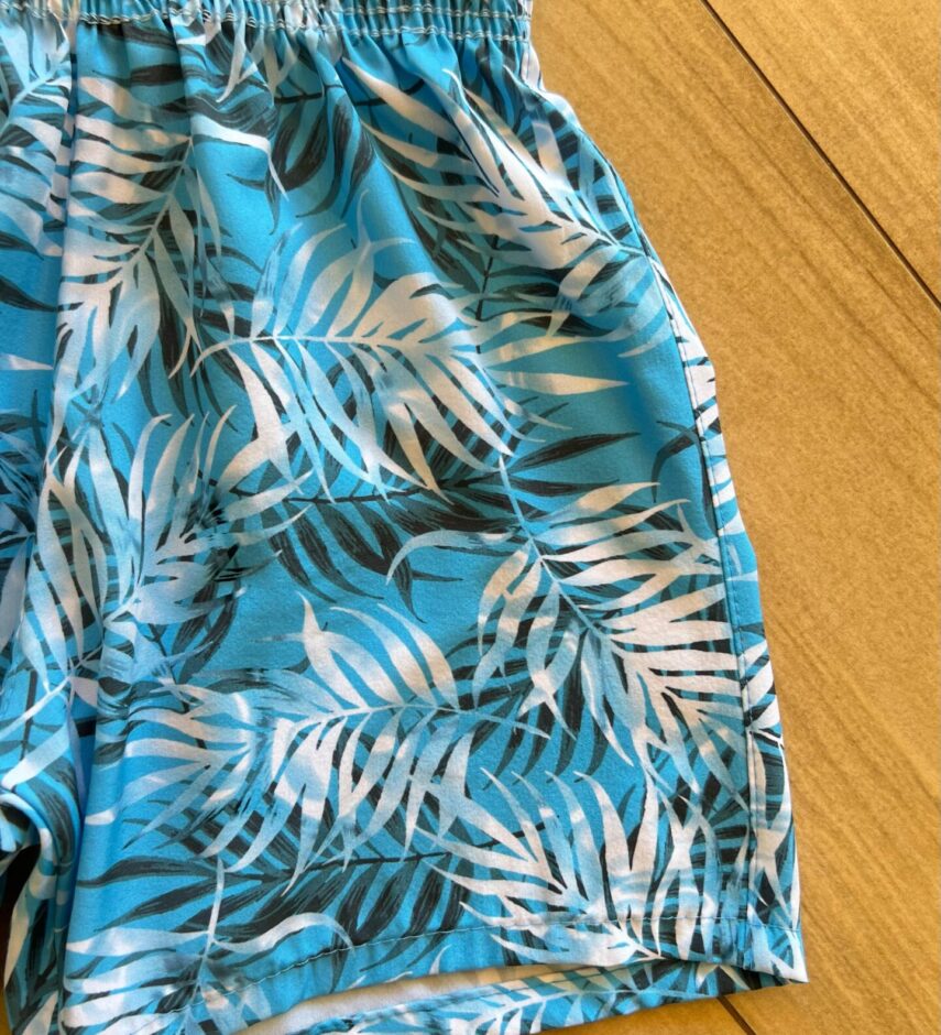 fernandaramoskids com br Bermuda Infantil Masculina Boxer Estampa Folhagem Azul Piscinas 1