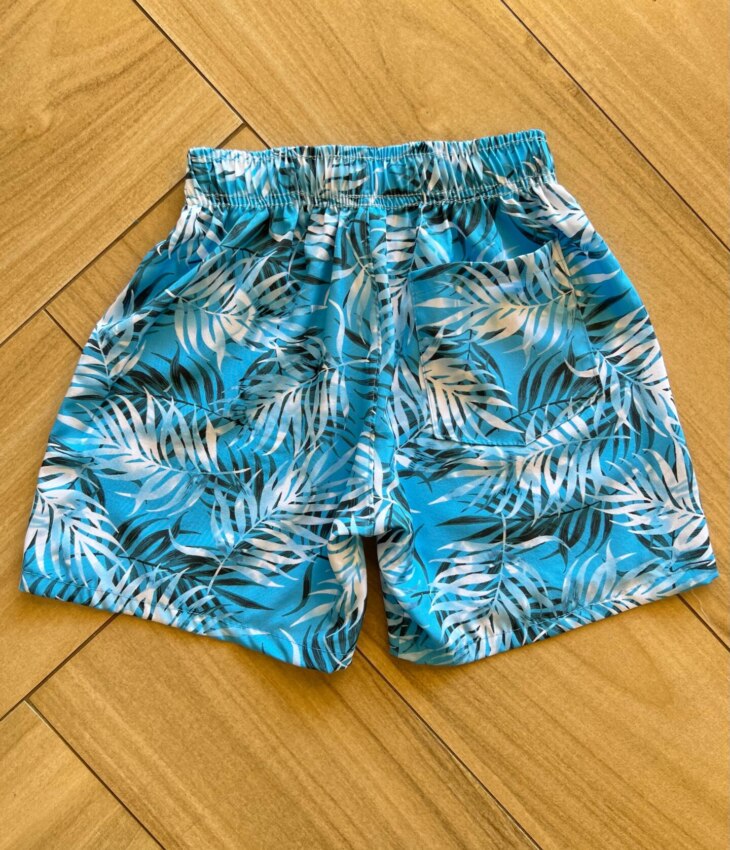fernandaramoskids com br Bermuda Infantil Masculina Boxer Estampa Folhagem Azul Piscinas 2