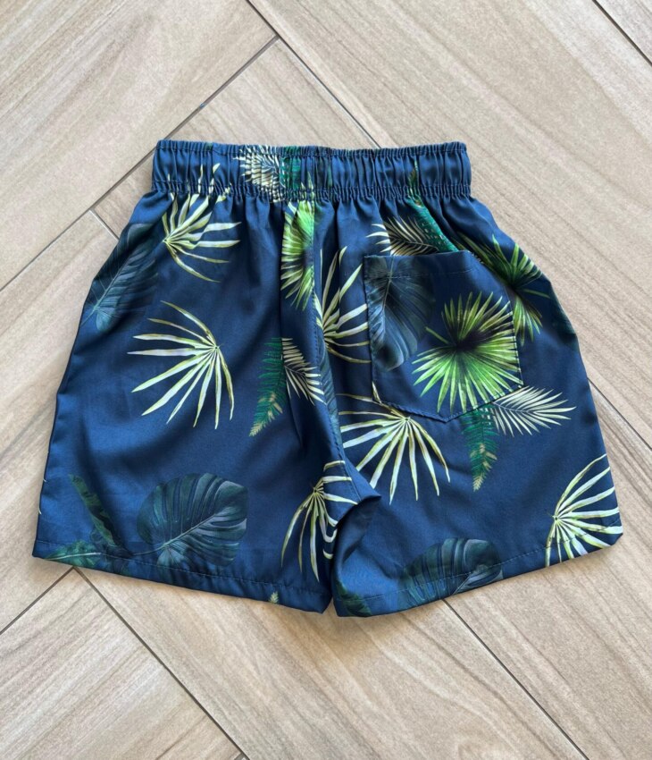 fernandaramoskids com br Bermuda Infantil Masculina Boxer Estampa Folhagem 2