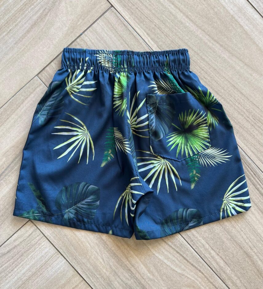 fernandaramoskids com br Bermuda Infantil Masculina Boxer Estampa Folhagem 2