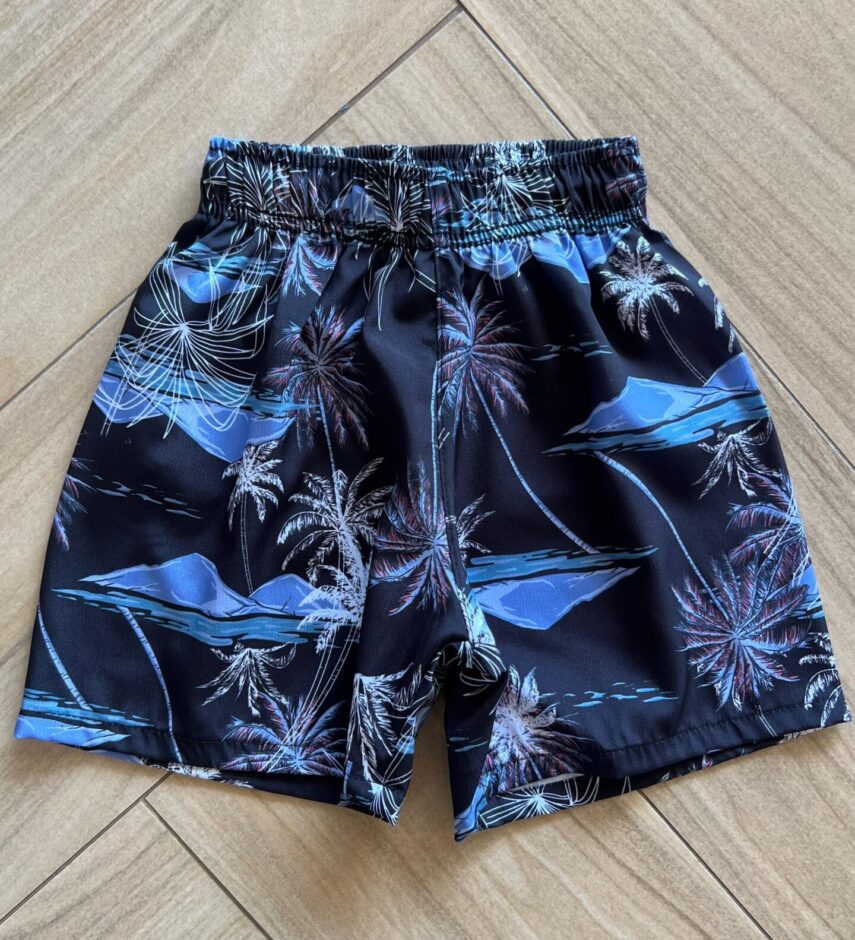 Bermuda Infantil Masculina Boxer Estampa Palmeira Fernanda Ramos Kids