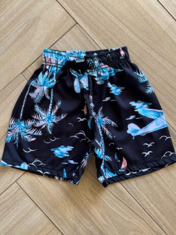 Bermuda Infantil Masculina Boxer Estampa Palmeira Lilás Fernanda Ramos Kids