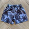 Bermuda Infantil Masculina Boxer Estampa Palmeira Preto Fernanda Ramos Kids