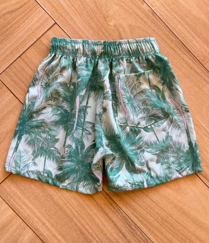 fernandaramoskids com br Bermuda Infantil Masculina Boxer Estampa Palmeira Verde 2