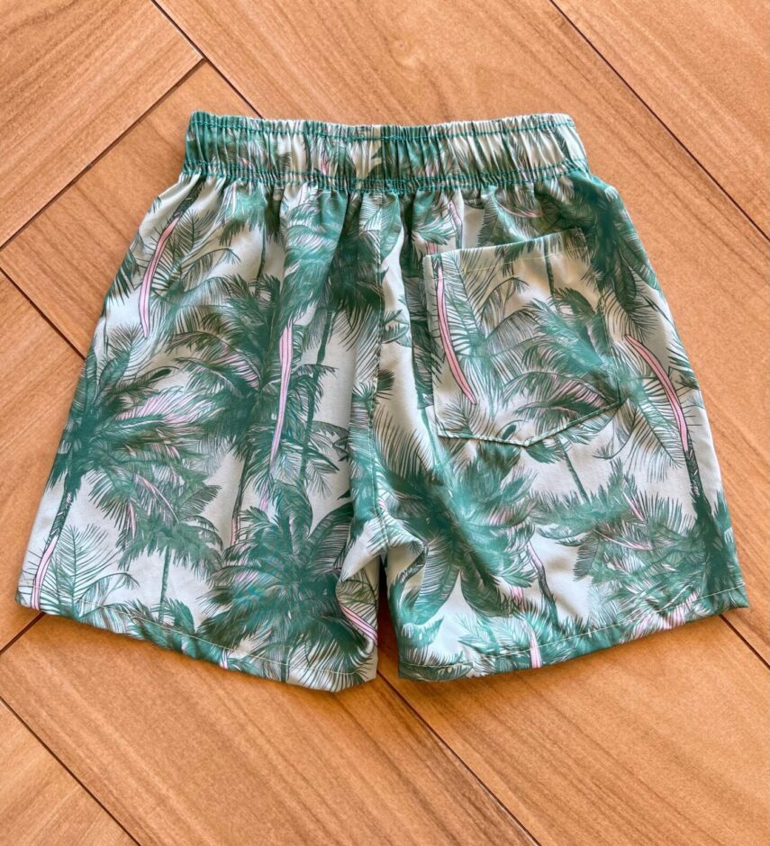 fernandaramoskids com br Bermuda Infantil Masculina Boxer Estampa Palmeira Verde 2