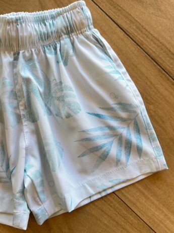 fernandaramoskids com br Bermuda Infantil Masculina Boxer Folhagem Fundo Azul Claro1