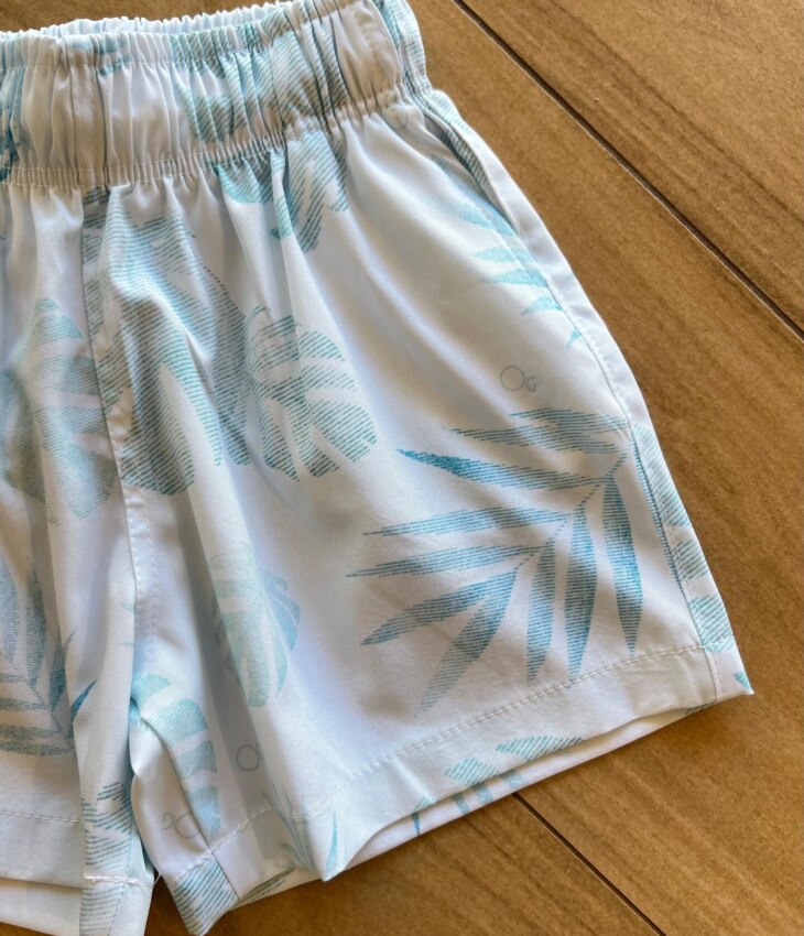 fernandaramoskids com br Bermuda Infantil Masculina Boxer Folhagem Fundo Azul Claro1